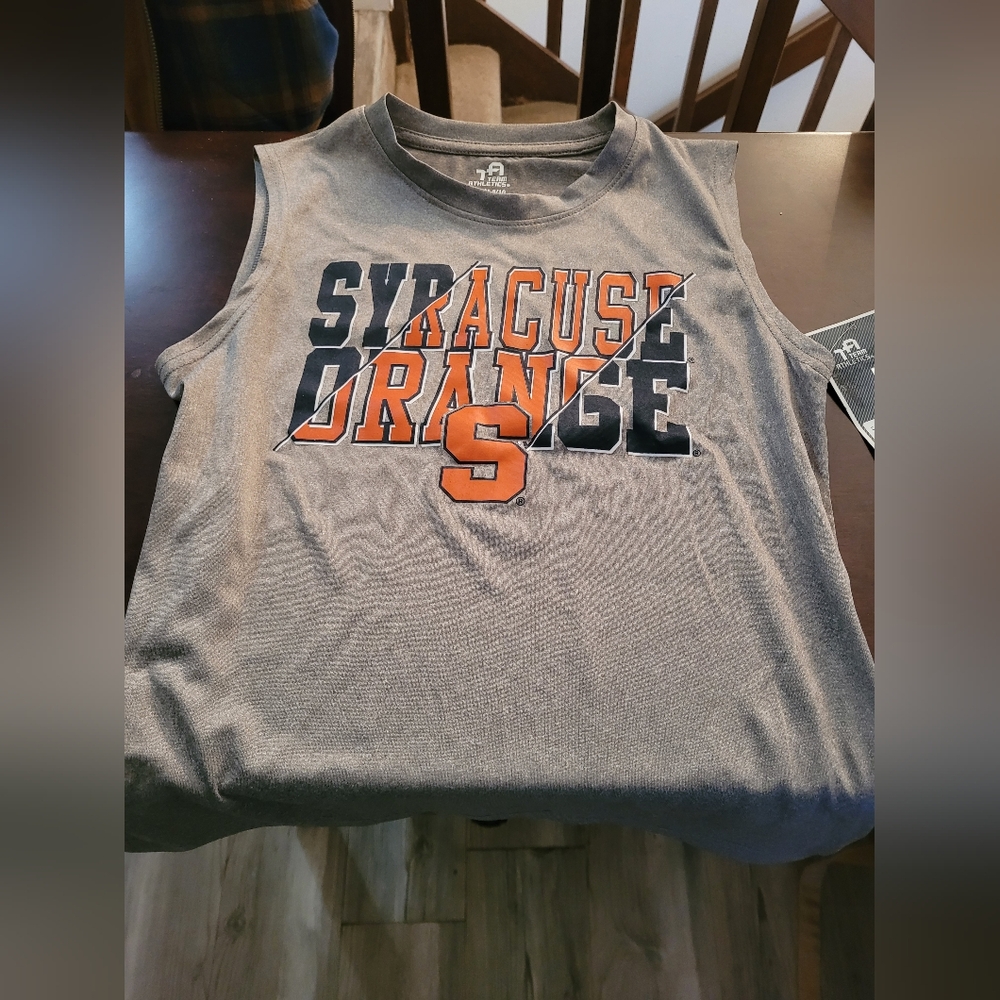 Boys Team Athletics Gray Syracuse Orange S University Sleeveless Sz M (8 -10)